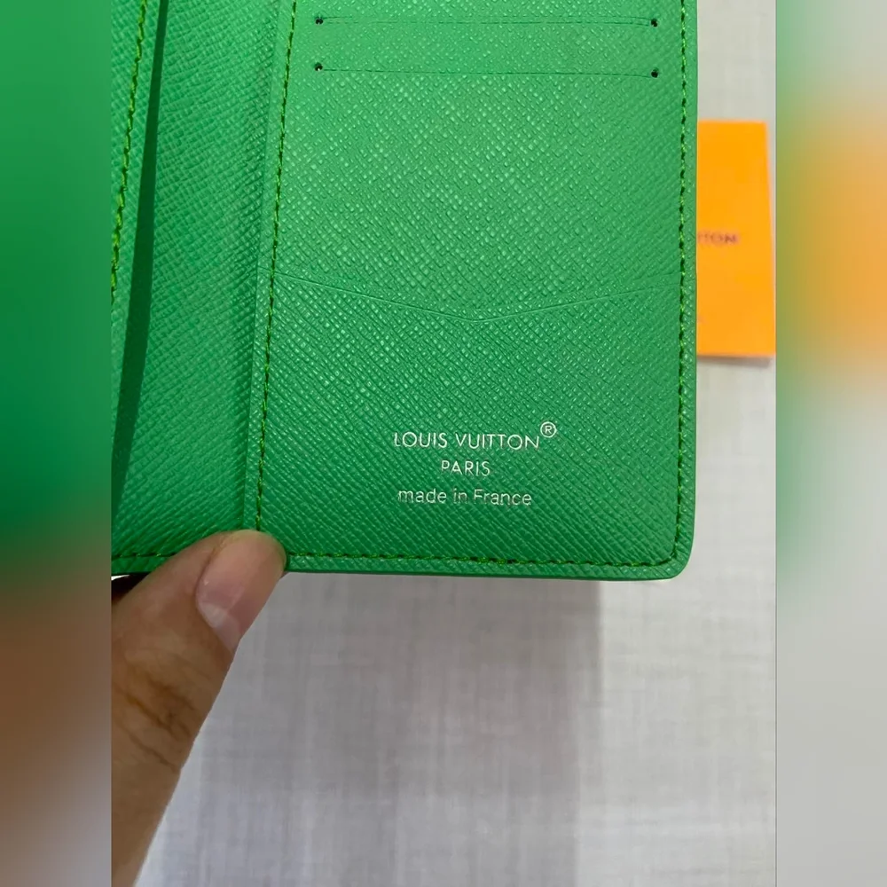 Louis Vuitton Green Floral Card Holder